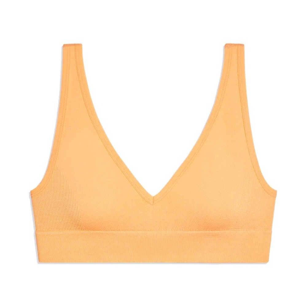 NWT WeWoreWhat V-Neck Bra Top Peach Cobbler XS